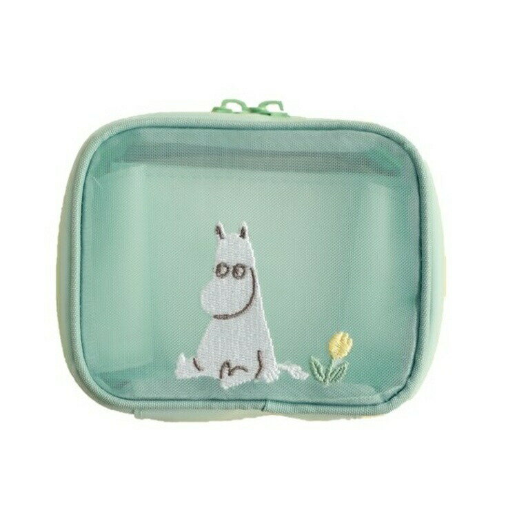 ムーミン グッズ じゃばらメッシュポーチミニ ミント ミルクカラー 058428