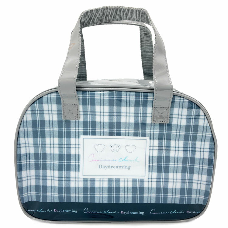 チェック ボストン型クリアバッグ プールバッグ 女の子 かわいい サマーアイテム 209652