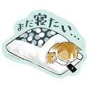 mofusand モフサンド グッズ スマホに貼れるサイズのステッカー まだ寝たい