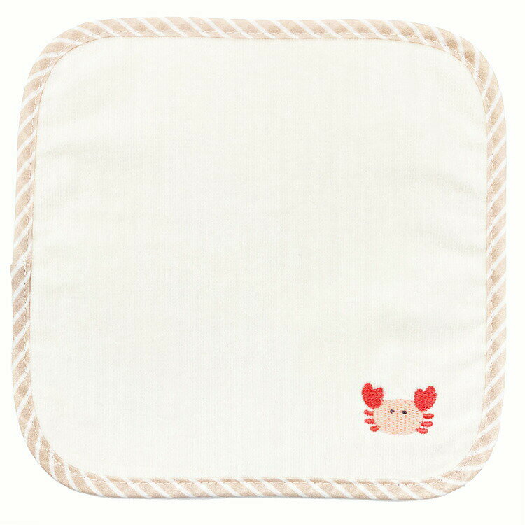 ゆるすいみー タオルハンカチ かに 刺繍入り 781102
