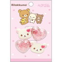 リラックマ ヘアゴム 2個セット コリラックマ シャカシャカ ハート ピンク
