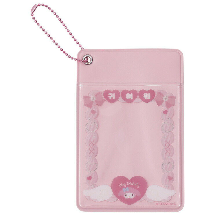 マイメロディ パスケース かわいい トレカホルダー 定期入れ ハングル文字 078908