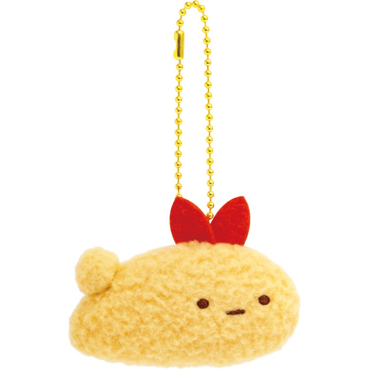Rakuten - すみっコぐらし ぶらさげマスコットバッジ えびふらいのしっぽ 進化D キーホルダー ぬいぐるみバッジ 雪うさぎ型 もしもすみっコが進化したら?