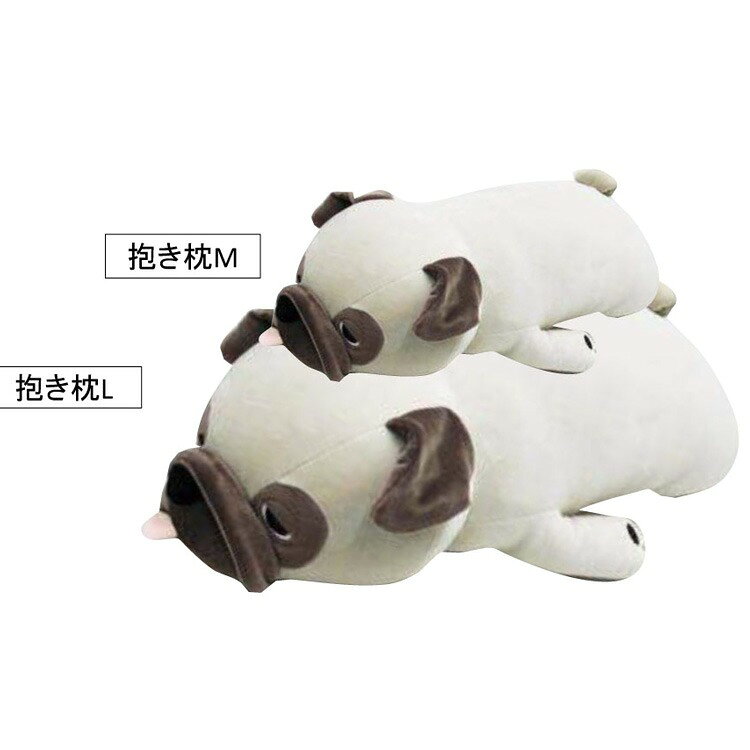 プレミアムねむねむアニマルズ 抱き枕 L パグ ハナ ぬいぐるみクッション もちもち かわいい 犬 イヌ 312525