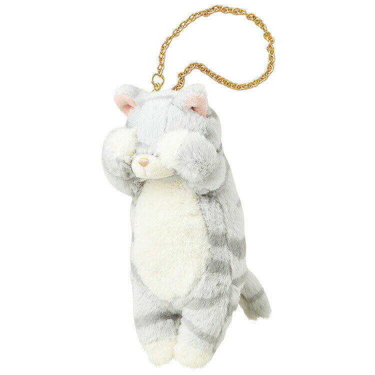 くびねっこ リールマスコット サバトラ キーホルダー ぬいぐるみ リール付き 070821