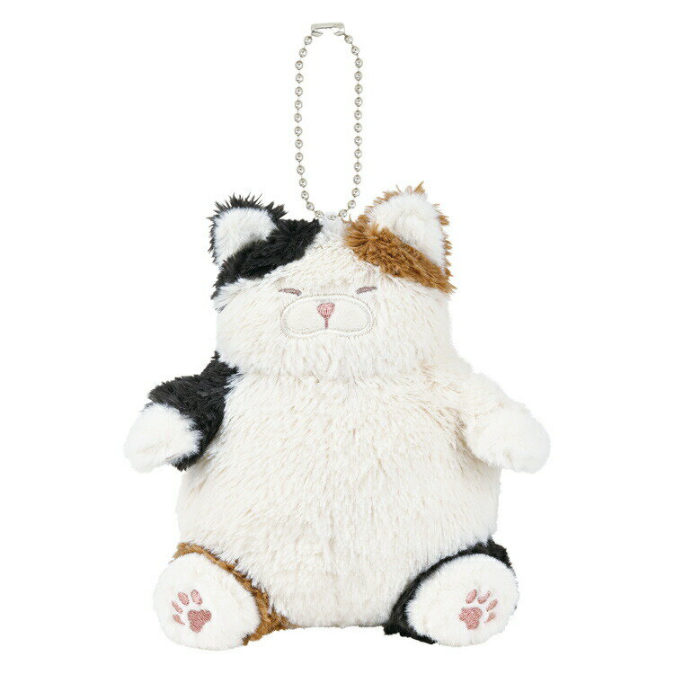 ねこ肯定感 チェーンマスコット みけねこのさんま 幸せすぎて太っちゃったねこ キーホルダー ぬいぐるみ 042811