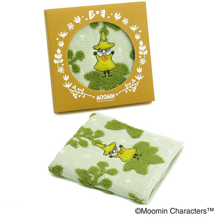 ムーミン 47-0150090G タオルハンカチギフト グリーン ごきげん MOOMIN