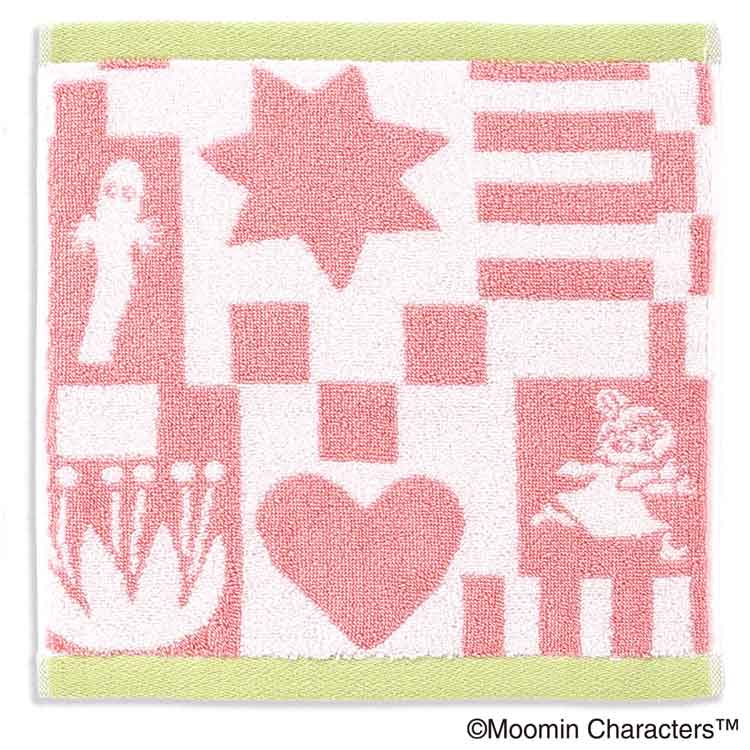 ムーミン 47-0390070P タオルハンカチ ピンク プレイ 80周年記念 MOOMIN