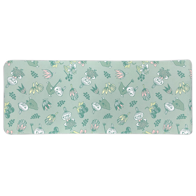ムーミン グッズ キッチンマット 45×120cm ボタニカルグリーン リトルミィ 801572