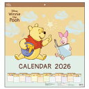 くまのプーさん 2026年 カレンダー ウォールカレンダースクエア 壁掛け 799605