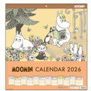 ムーミン 2026年 カレンダー ウォールカレンダースクエア 壁掛け 799629