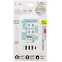 ちいかわ グッズ USB/USB Type-C付き ACタップ ハチワレ 充電器 コンセント 575018