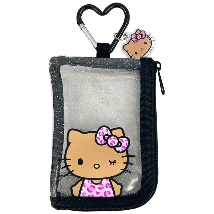 ハローキティ クリアパスコインケース 日焼け ブラックラメクリア 154810