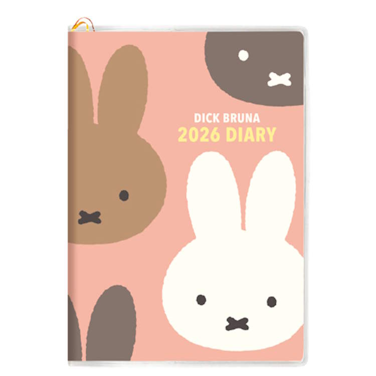 ミッフィー 手帳 2026年 スケジュール帳 A6 マンスリー&ウィークリー ピンク 053965