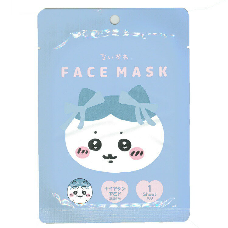 ちいかわ グッズ フェイスマスク3 ハチワレ シート1枚入り ナイアシンアミド ちいかわ FACE MASK 307955のサムネイル