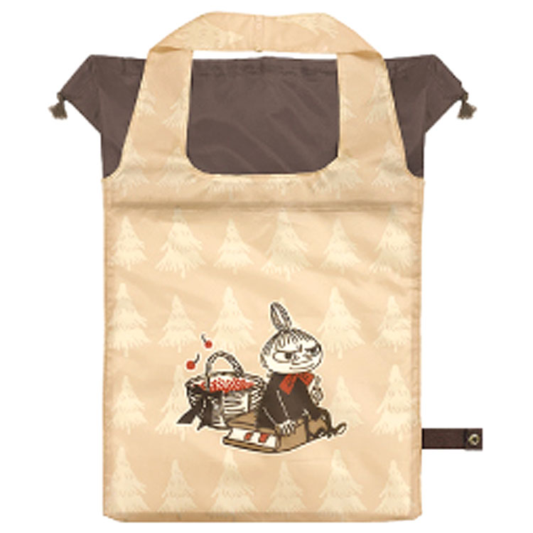 ムーミン グッズ ワイド底板付きエコバッグ in the forest 折りたたみ 270442