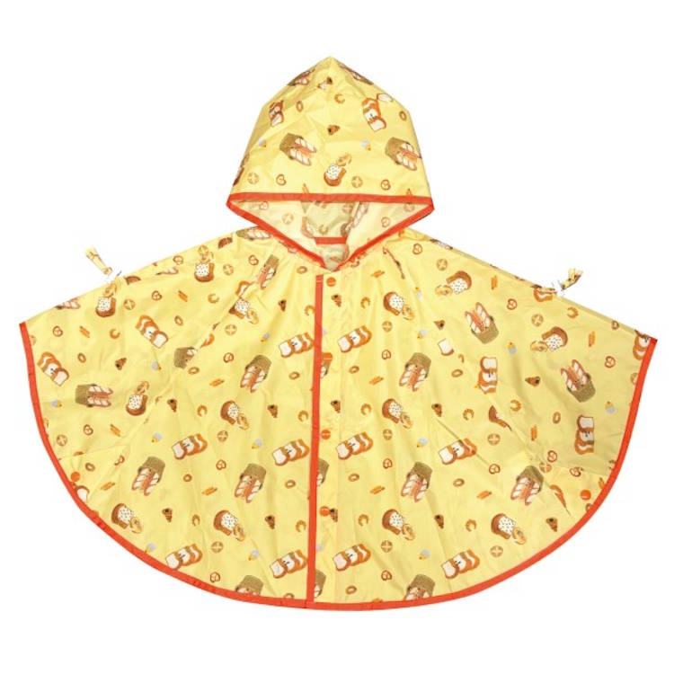 パンどろぼう レインポンチョ イエロー カッパ 雨具 子供用 キッズ 607449