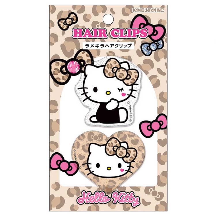 ハローキティ ラメキラヘアクリップ ブラウン ギャルアート 068895