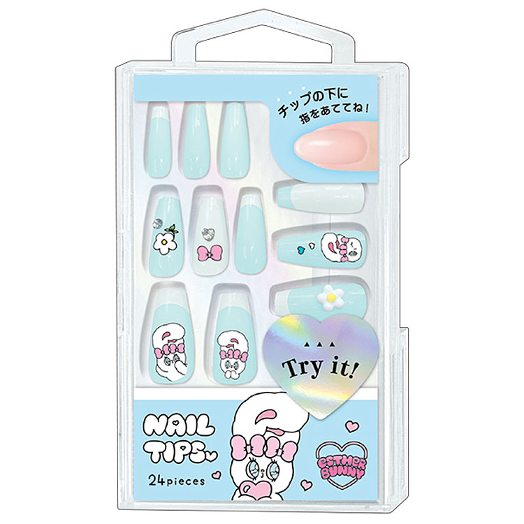 エスターバニー ネイルチップ クリームバニー 24枚ピース 307679