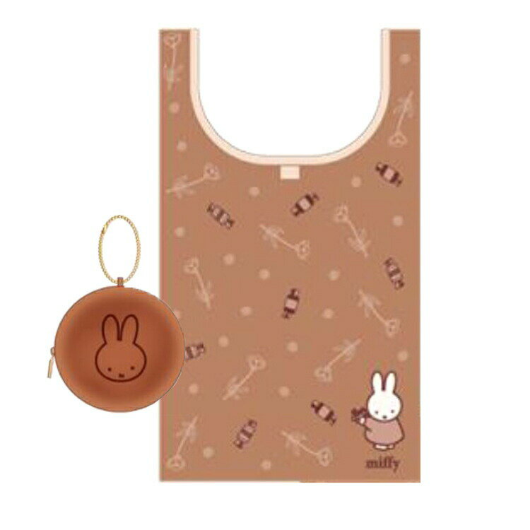 ミッフィー グッズ ポーチ付きエコバッグ チョコレート フローラ＆スイーツ 112163