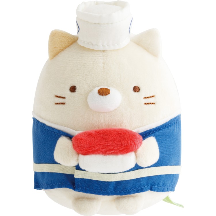 すみっコぐらし おすしぬいぐるみ ねこ いつでもお寿司雑貨 寿司職人 おすし屋さんの大将