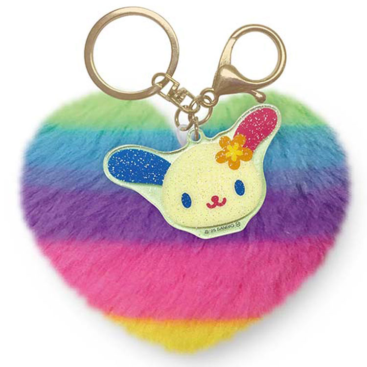 ウサハナ ハート型ファーキーホルダー 612382