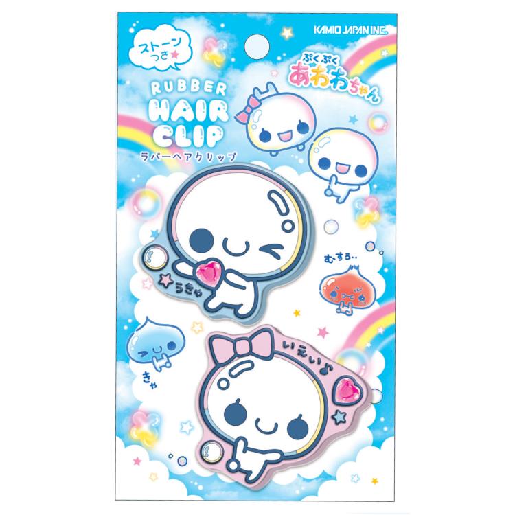 ぷくぷくあわわちゃん ストーン付きヘアクリップ いぇい 303027