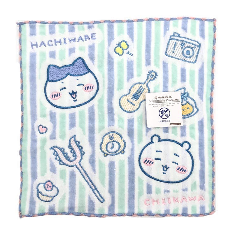 ちいかわ グッズ ミニタオル いろいろストライプ 003372
