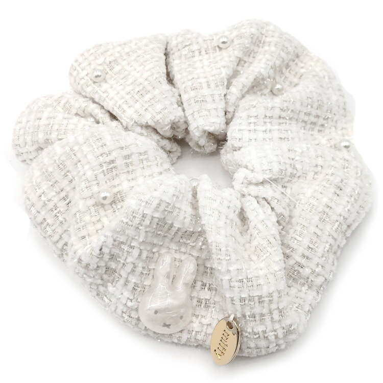 ミッフィー グッズ ツイードシュシュ WHITE TWEED & PEARL 569131