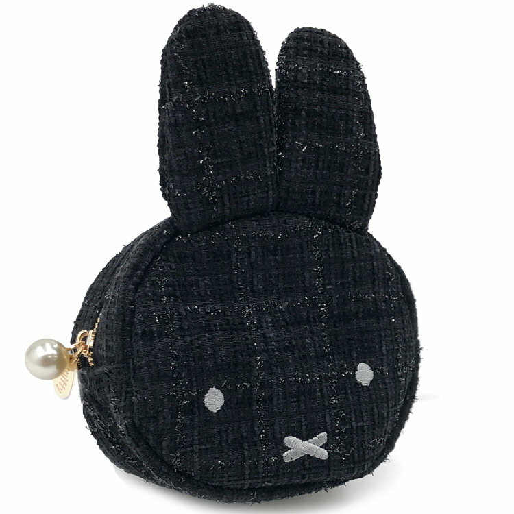 ミッフィー グッズ ツイードダイカットポーチ BLACK TWEED & PEARL 569162