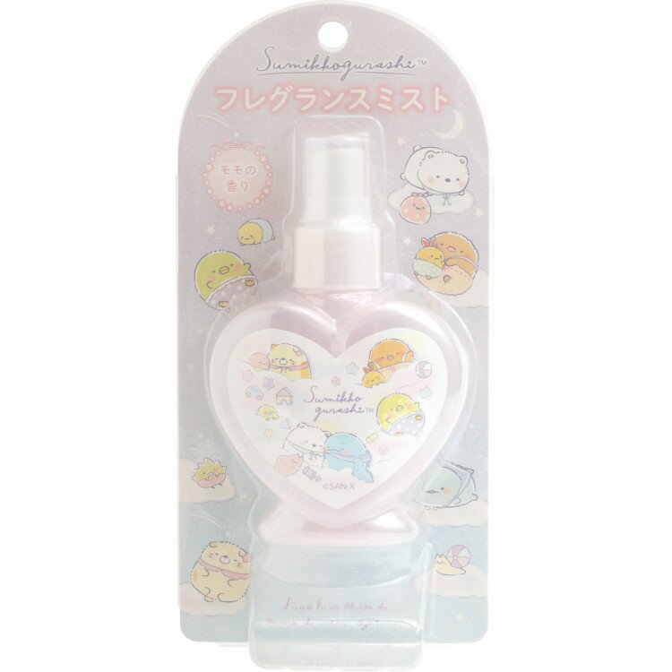 【12月中旬以降〜出荷】 すみっコぐらし フレグランスミスト モモの香り FE45304 ハートボトル