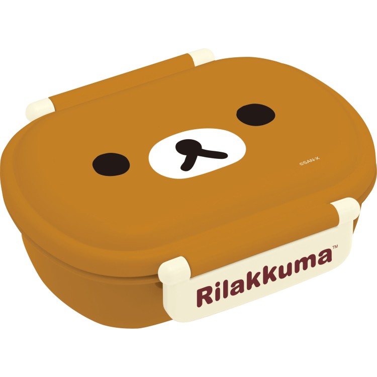 Rakuten - リラックマ ふわっとタイトランチボックス 弁当箱 2点ロック 仕切り付 中子付 フェイス ブラウン 食洗機対応 ランチマーケット