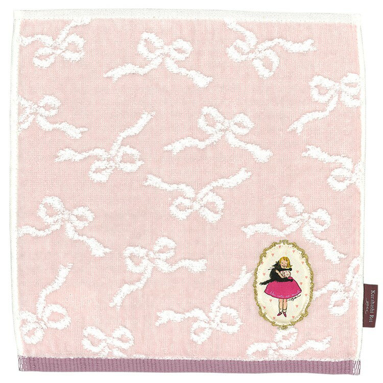 くらはしれい プリントアップリケハンカチ ピンク 995340
