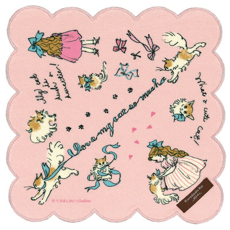 くらはしれい プリントスカラップハンカチ ピンク 995401