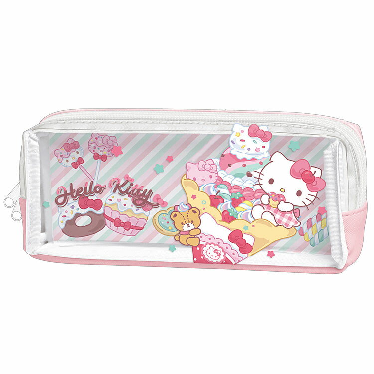 Rakuten - ハローキティ クリアツインファスナーペンケース 074483