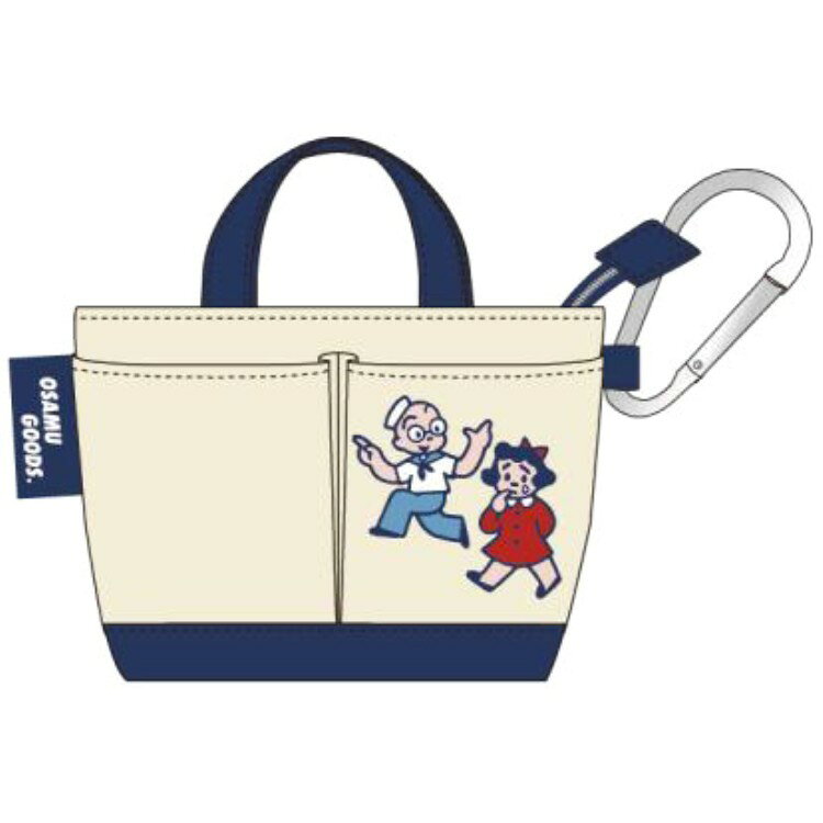 オサムグッズ 3701 ミニトートキーケース ベティ&ジョージー・ポージー ネイビー OSAMU GOODS