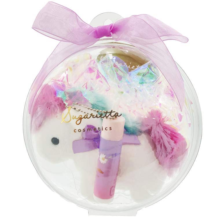 Rakuten - ユニコーン ぬいぐるみマスコット&リップクリーム パープル ギフト 410686