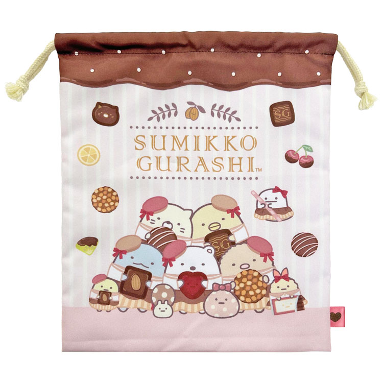 すみっコぐらし 巾着 中 アイボリー 入園入学 203394