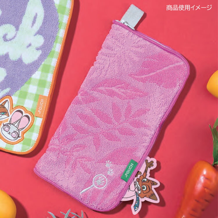 ズートピア どっとポーチ ニック BF Basic .POUCH タオルポーチ ファスナー付き