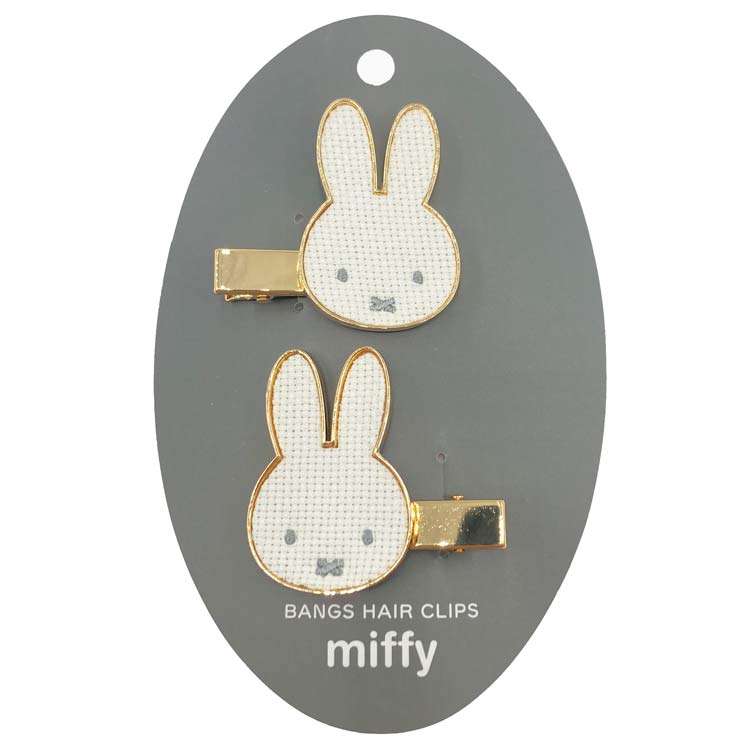 ミッフィー グッズ ツイード前髪クリップ WHITE TWEED & PEARL 569094
