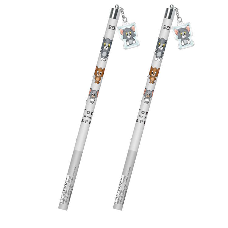 Rakuten - 2本セット トムとジェリー ドロップチャームえんぴつ 2B 鉛筆 チャーム付き 078207