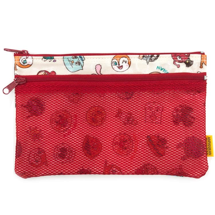 Bag - アンパンマン ANC-1300 ダブルファスナーポーチ 赤