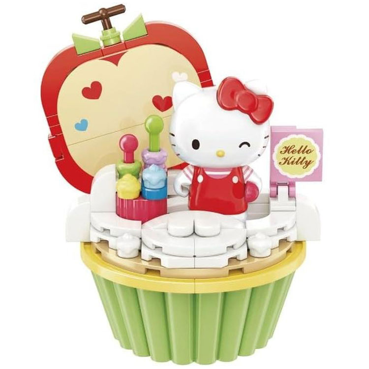 ハローキティ Sweets ブロック ハローキティのりんごカップケーキ 玩具 おもちゃ KEEPPLAY キーププレイ