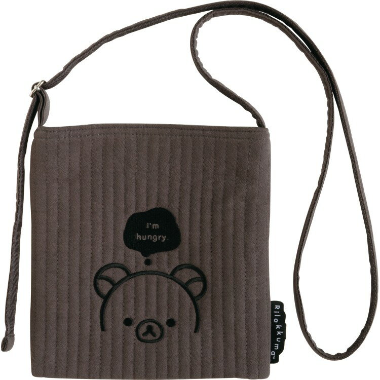 Rakuten - 【5月上旬以降〜出荷】リラックマ ショルダーバッグ BASIC RILAKKUMA MONOCHROME ベーシックリラックマ モノクロ キルティング グレー フラット