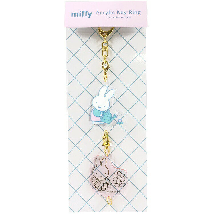 ミッフィー グッズ 2連アクリルキーホルダー flower 994684