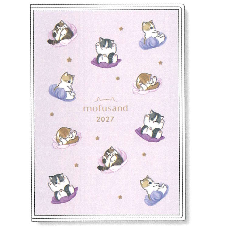 mofusand モフサンド 手帳 2027年 スケジュール帳 1000141189 2027年1月始まり A6 変形 マンスリー お花にゃん 205551 anicharaya-10309179 ファンシーモンスター パッケージ画像