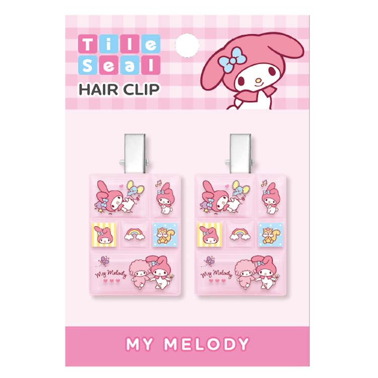 マイメロディ タイルシールヘアクリップ 前髪クリップ コスメアイテムコレクション 398837