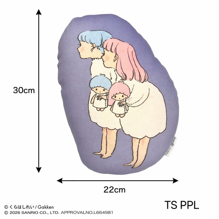 くらはしれい×サンリオキャラクターズ ダイカットクッション リトルツインスターズ パープル 110941