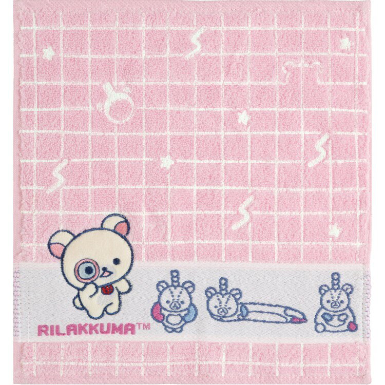 リラックマ ミニタオル コリラックマ リラックマラボ ピンク ハンカチタオル ハンドタオル ウォッシュタオル 綿100％