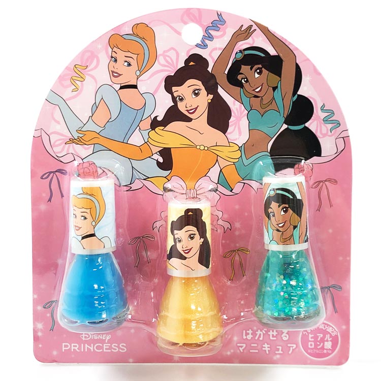 ディズニープリンセス はがせるマニキュア 3本セット B キッズコスメ 021262